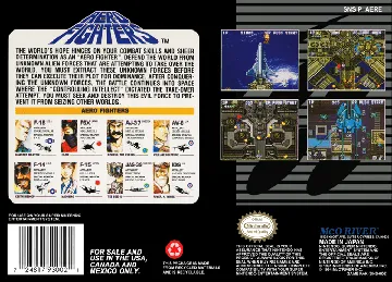 Aero Fighters (USA) box cover back